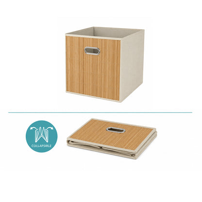 Bamboo Foldable Storage Box - 30 x 30cm - BuyAbility