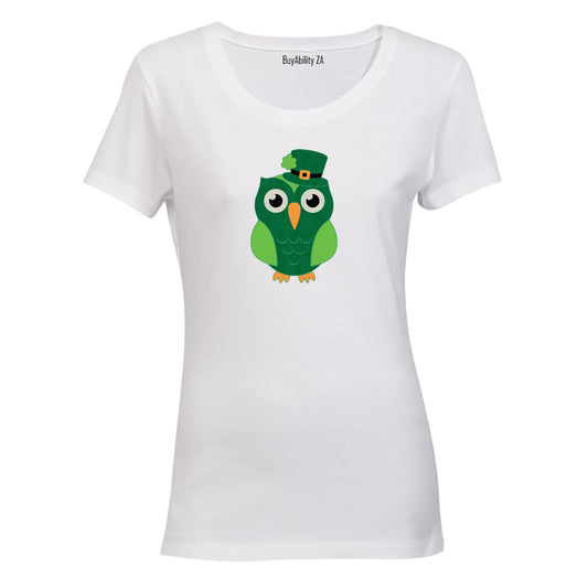 St. Patrick's Owl - Ladies - T-Shirt - BuyAbility