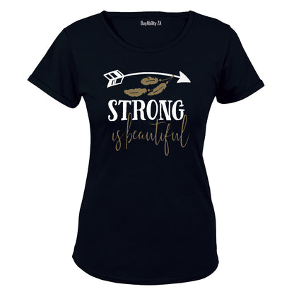 Strong is Beautiful - Feather Design - Ladies - T-Shirt