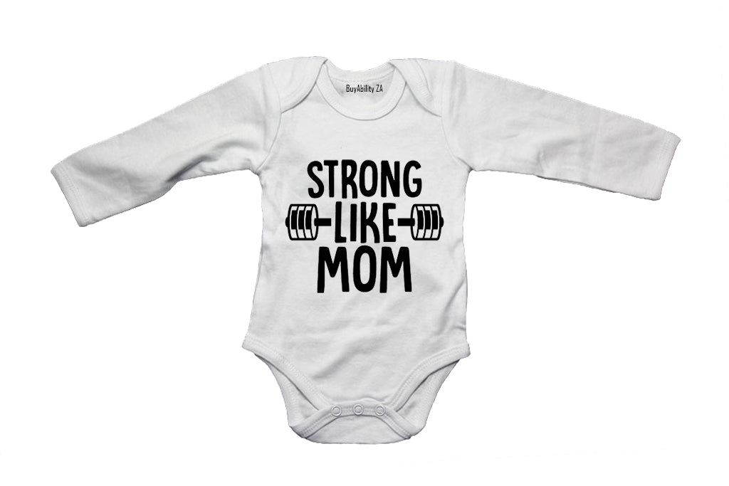 Strong Like Mom - Baby Grow
