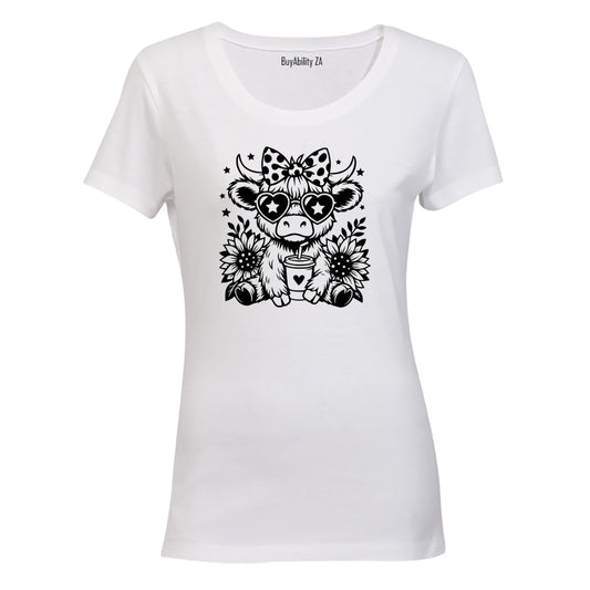 Stylish Cow - Ladies - T-Shirt - BuyAbility South Africa