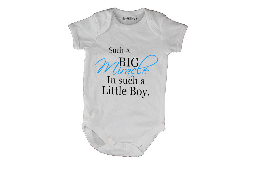 Such a Big Miracle in such a Little Boy - Baby Grow