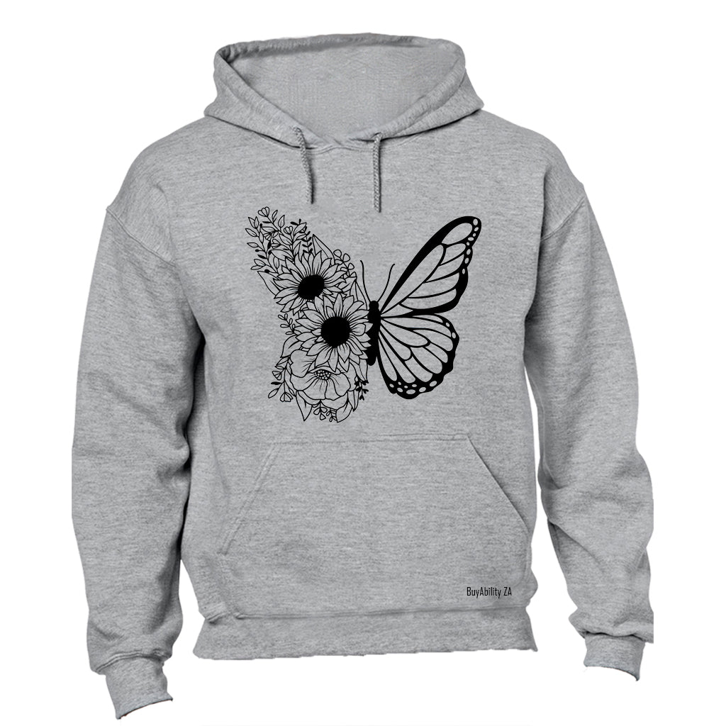 Sunflower Butterfly - Hoodie - BuyAbility South Africa