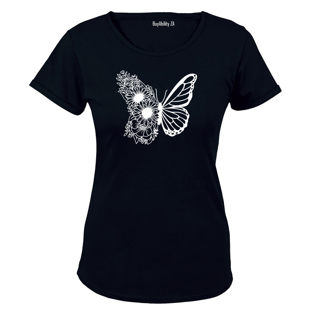 Sunflower Butterfly - Ladies - T-Shirt - BuyAbility South Africa