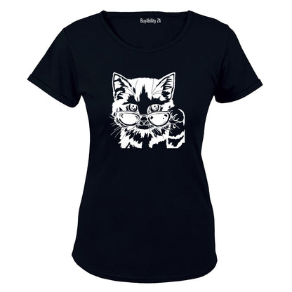 Sunglasses Cat - Ladies - T-Shirt