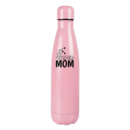 Super Mom - 500ml Pink Stainless Steel Bottle