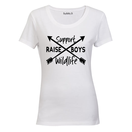 Support Wildlife - Raise Boys - Arrows - Ladies - T-Shirt