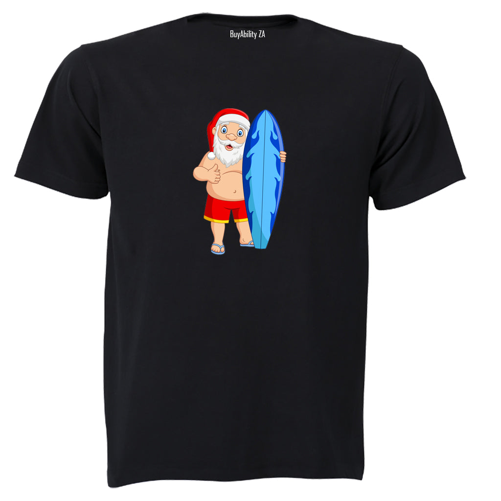 Surfer Santa - Christmas - Kids T-Shirt