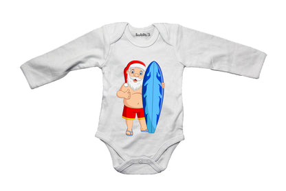 Surfer Santa - Christmas - Baby Grow
