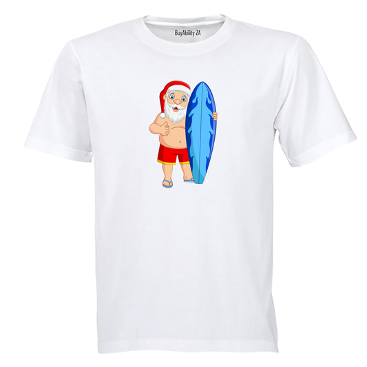 Surfer Santa - Christmas - Kids T-Shirt