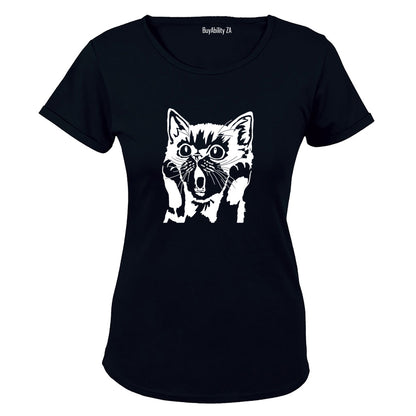 Surprised Cat - Ladies - T-Shirt