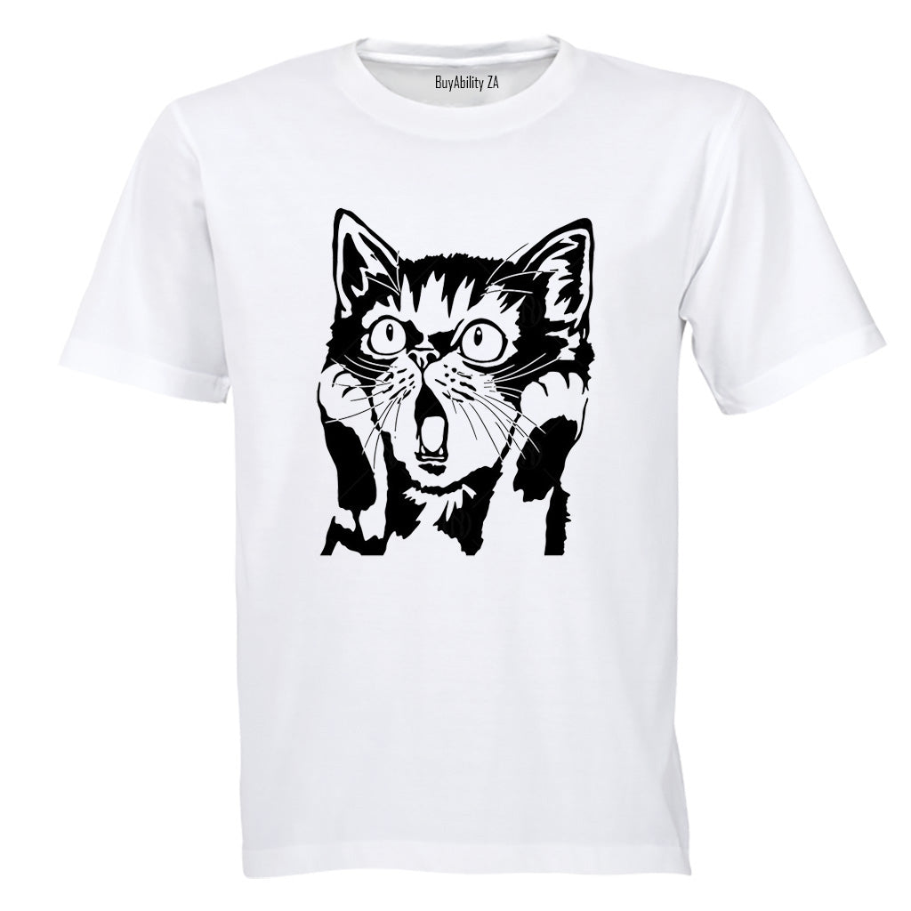 Surprised Cat - Adults - T-Shirt