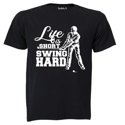 Swing Hard - Golf - Adults - T-Shirt - BuyAbility