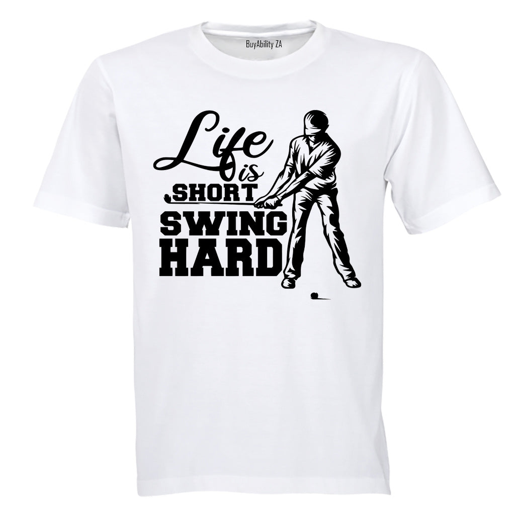 Swing Hard - Golf - Adults - T-Shirt - BuyAbility