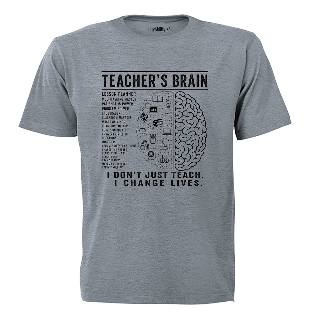 Teacher's Brain - Adults - T-Shirt - BuyAbility South Africa