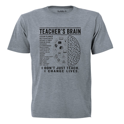 Teacher's Brain - Adults - T-Shirt - BuyAbility South Africa