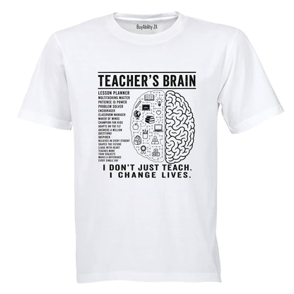 Teacher's Brain - Adults - T-Shirt - BuyAbility South Africa