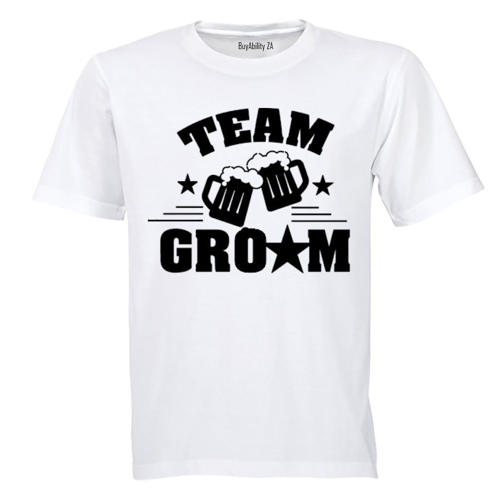 Team Groom - Beer - Adults - T-Shirt
