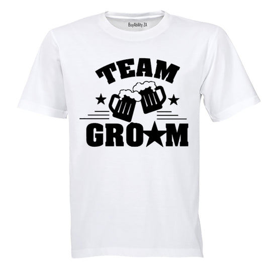 Team Groom - Beer - Adults - T-Shirt