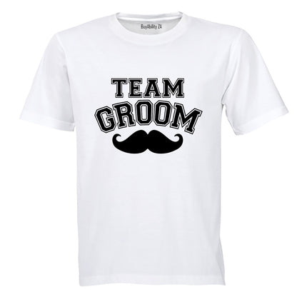 Team Groom - Mustache - Adults - T-Shirt