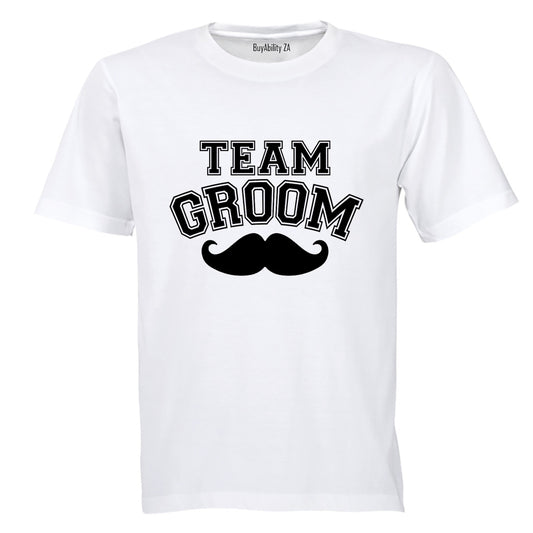 Team Groom - Mustache - Adults - T-Shirt