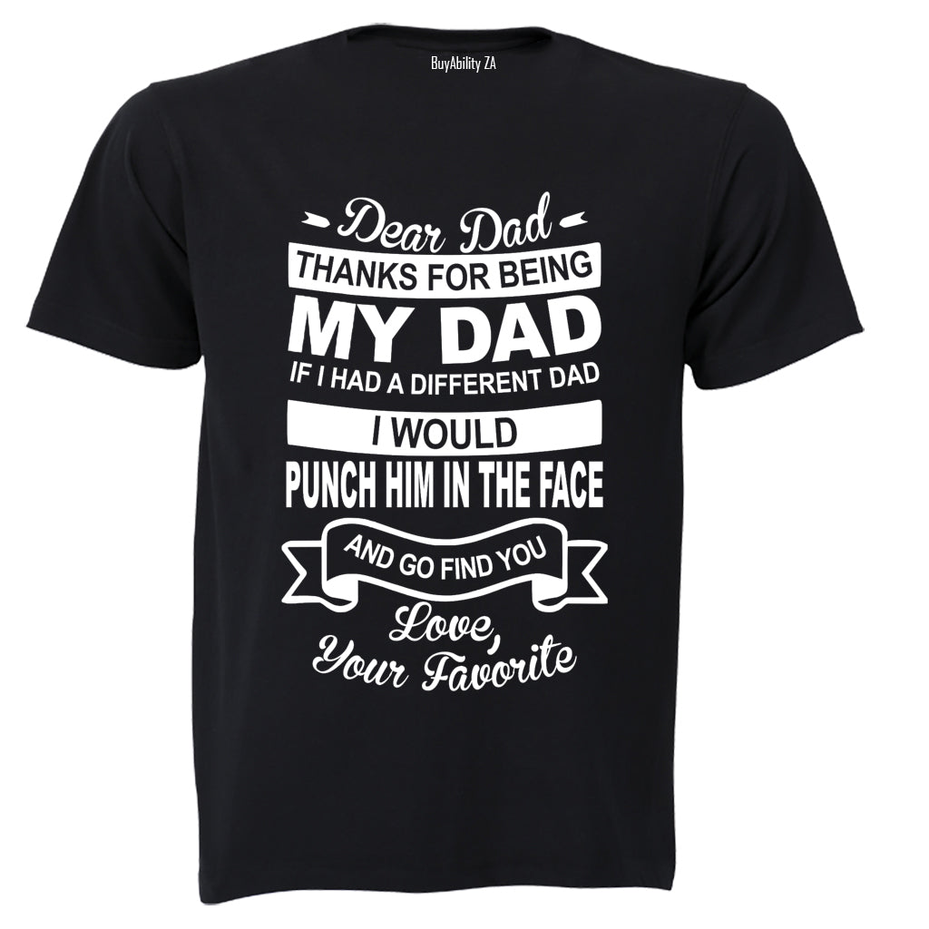 Thanks For Being My Dad - Kids T-Shirt