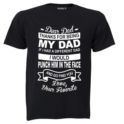 Thanks For Being My Dad - Kids T-Shirt