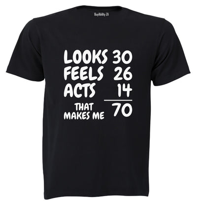That Makes Me 70 - Adults - T-Shirt - BuyAbility South Africa