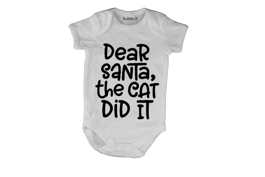 The Cat Did It - Christmas - Baby Grow