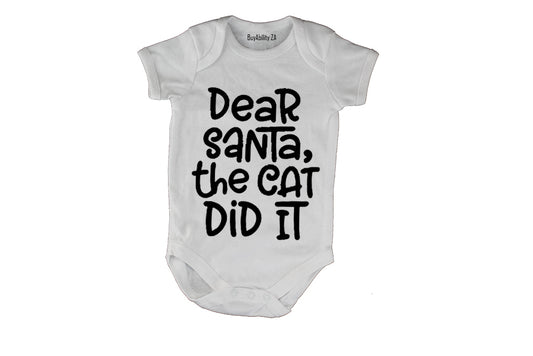 The Cat Did It - Christmas - Baby Grow