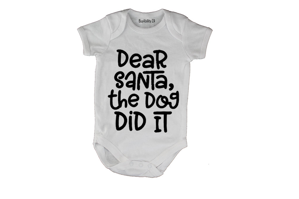 The Dog Did It - Christmas - Baby Grow
