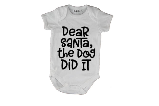 The Dog Did It - Christmas - Baby Grow