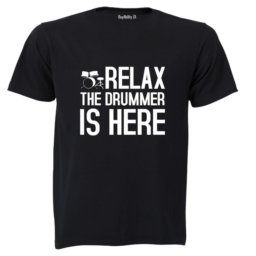 The Drummer is Here - Adults - T-Shirt - BuyAbility South Africa