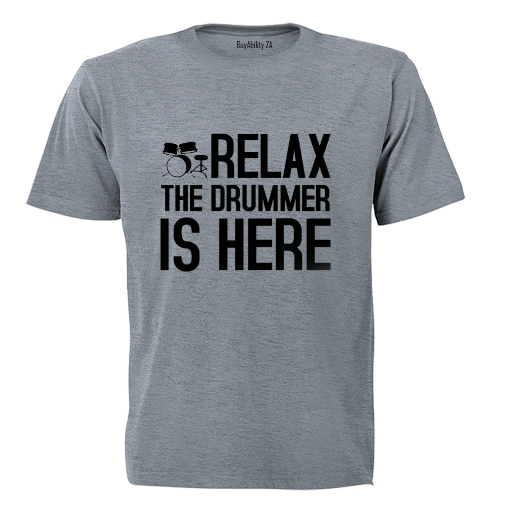The Drummer is Here - Adults - T-Shirt - BuyAbility South Africa