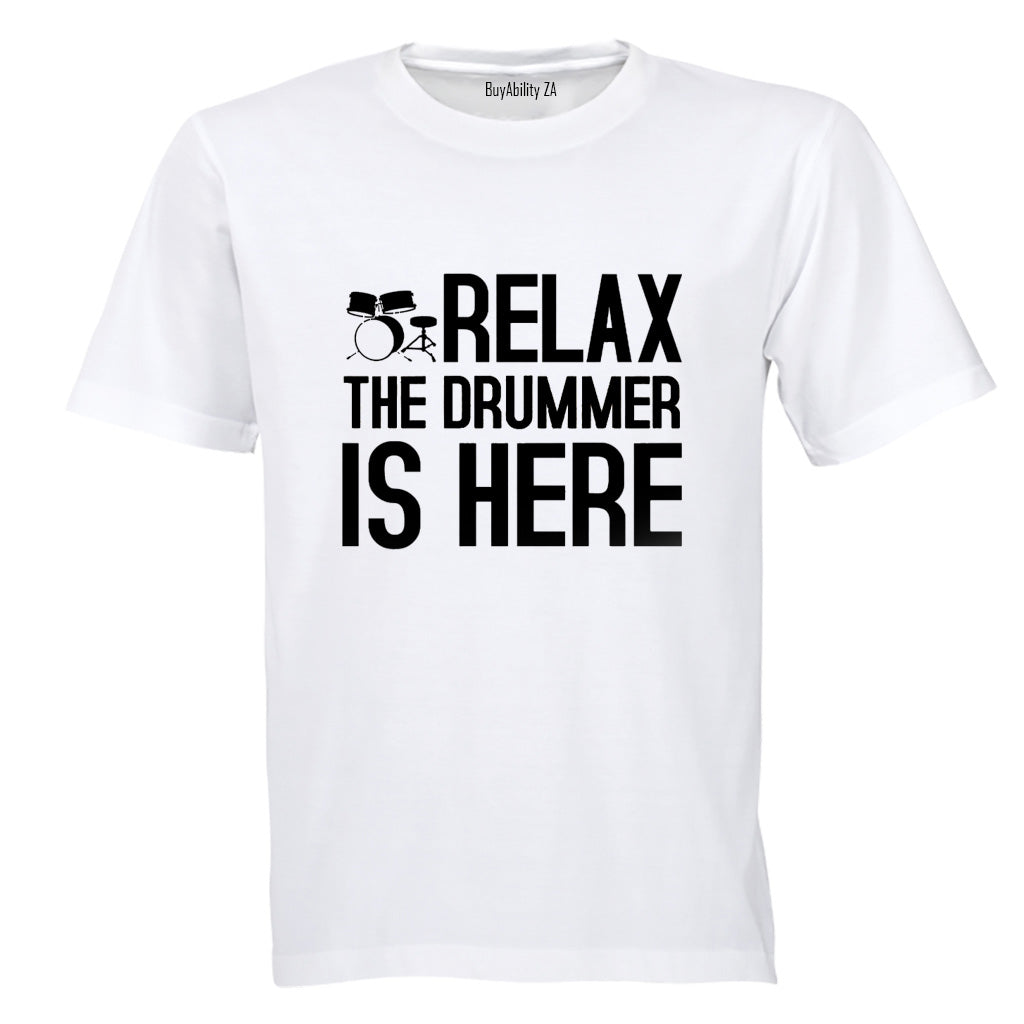 The Drummer is Here - Adults - T-Shirt - BuyAbility South Africa