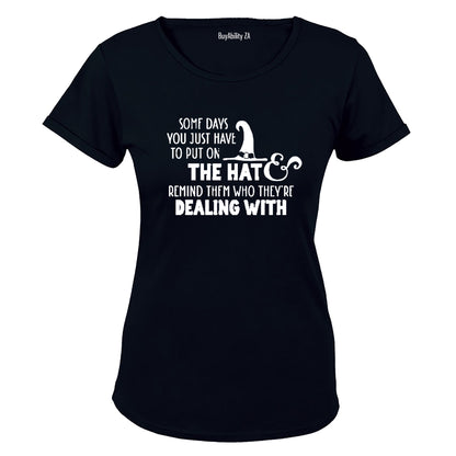 Put on The Hat & Remind Them - Halloween Inspired - Ladies - T-Shirt