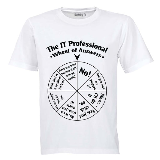 The IT Professional - Wheel of Answers - Adults - T-Shirt