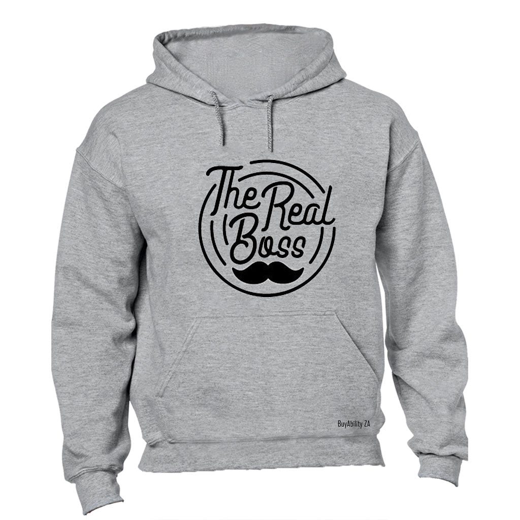 The Real Boss - Mustache - Hoodie - BuyAbility South Africa