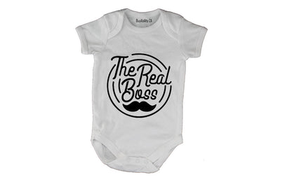 The Real Boss - Mustache - Baby Grow - BuyAbility South Africa