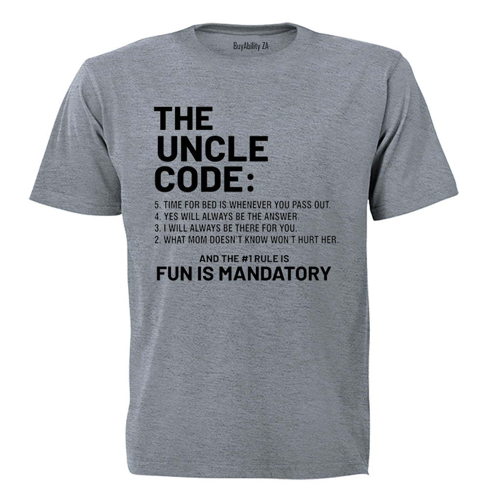 The Uncle Code - Adults - T-Shirt - BuyAbility South Africa