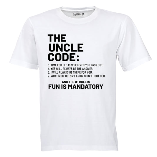 The Uncle Code - Adults - T-Shirt - BuyAbility South Africa