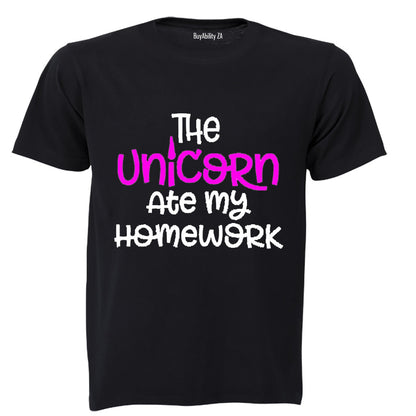 The Unicorn Ate My Homework - Kids T-Shirt - BuyAbility