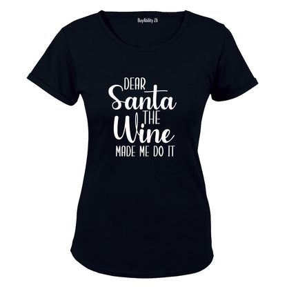 The Wine Made Me Do It - Christmas - Ladies - T-Shirt