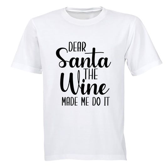 The Wine Made Me - Christmas - Adults - T-Shirt - BuyAbility South Africa