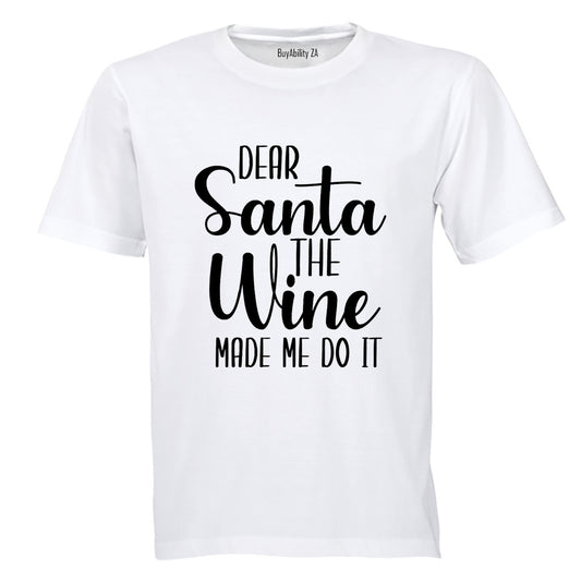 The Wine Made Me - Christmas - Adults - T-Shirt