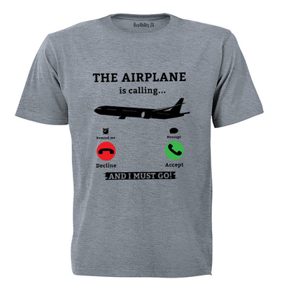 The Airplane Is Calling - Adults - T-Shirt - BuyAbility South Africa