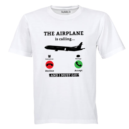 The Airplane Is Calling - Adults - T-Shirt - BuyAbility South Africa