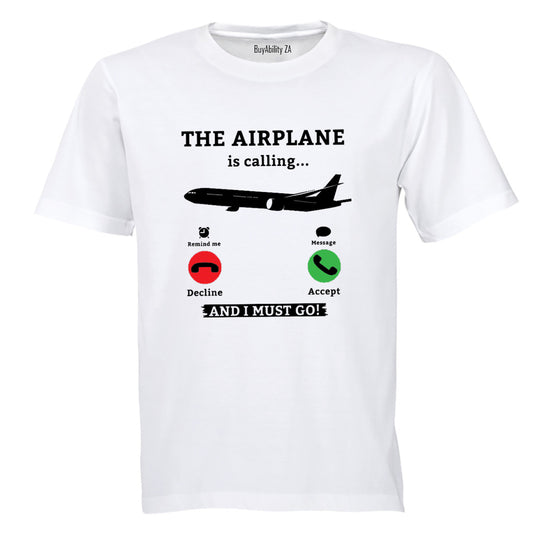 The Airplane Is Calling - Adults - T-Shirt - BuyAbility South Africa
