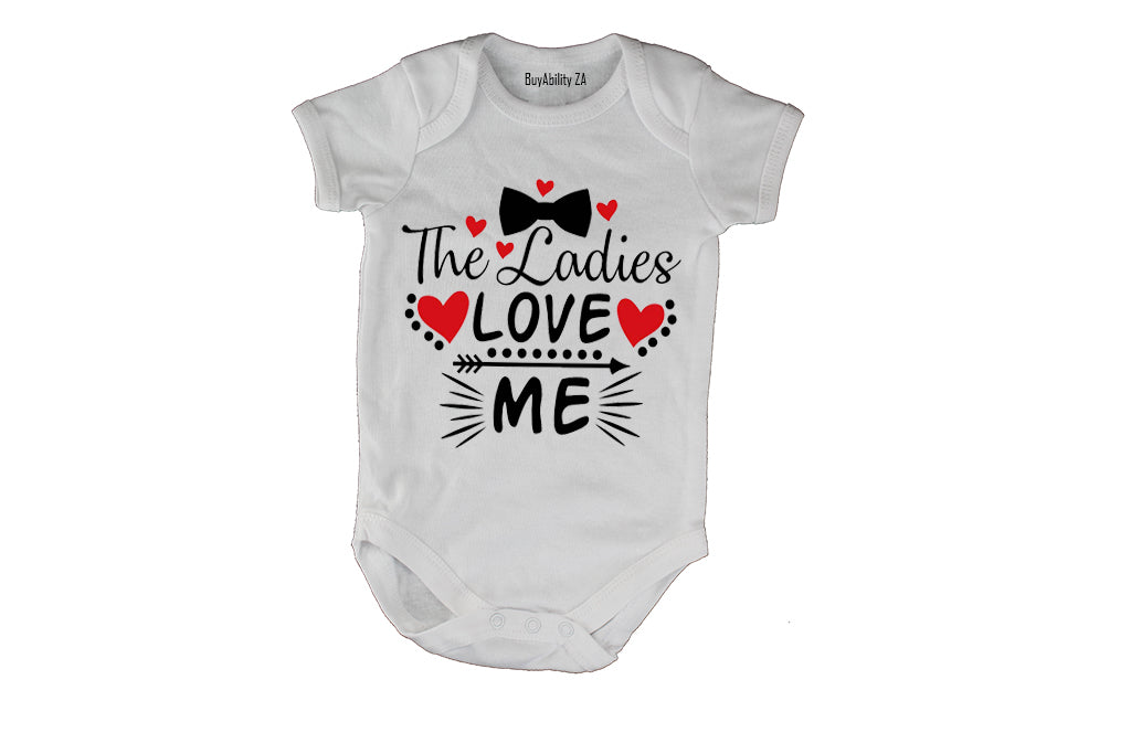 The Ladies Love Me, Bowtie - Valentine - Baby Grow