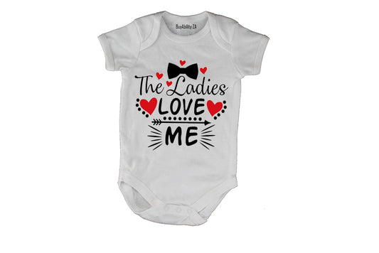 The Ladies Love Me, Bowtie - Valentine - Baby Grow